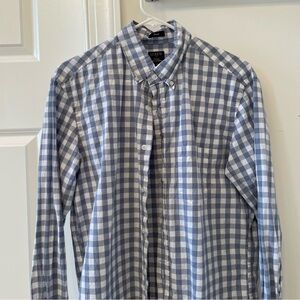 J Crew Men’s Slim Fit Flex Washed Checkered Shirt Medium